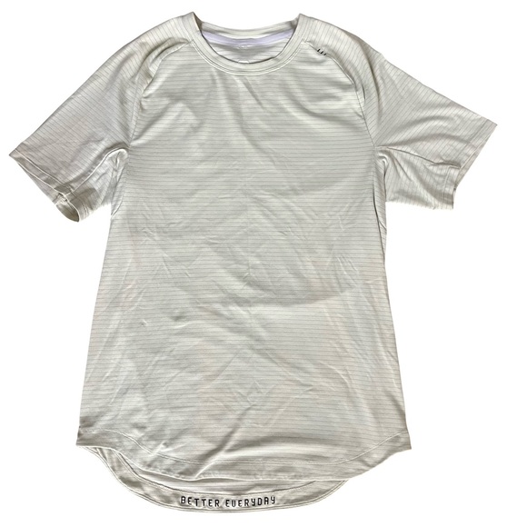 lululemon athletica Fast and Free short sleeve workout shirt M heathered bone - Picture 1 of 8